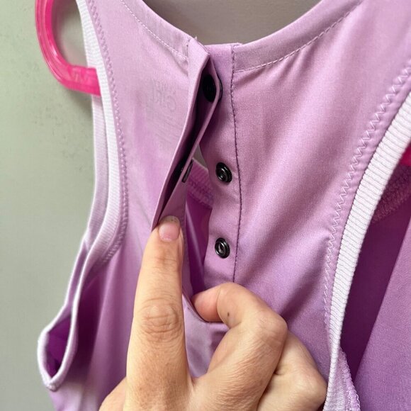 Athleta Girl Jump For Joy Jumpsuit Size L (12)‎ Purple Polyester & Spandex - Picture 6 of 8